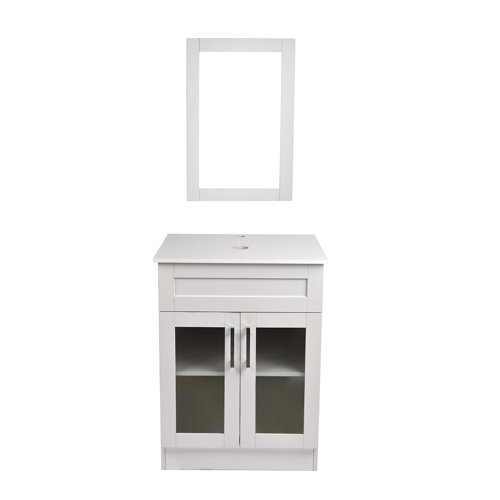 Ebern Designs Bayview 24'' Freestanding Single Bathroom Vanity with